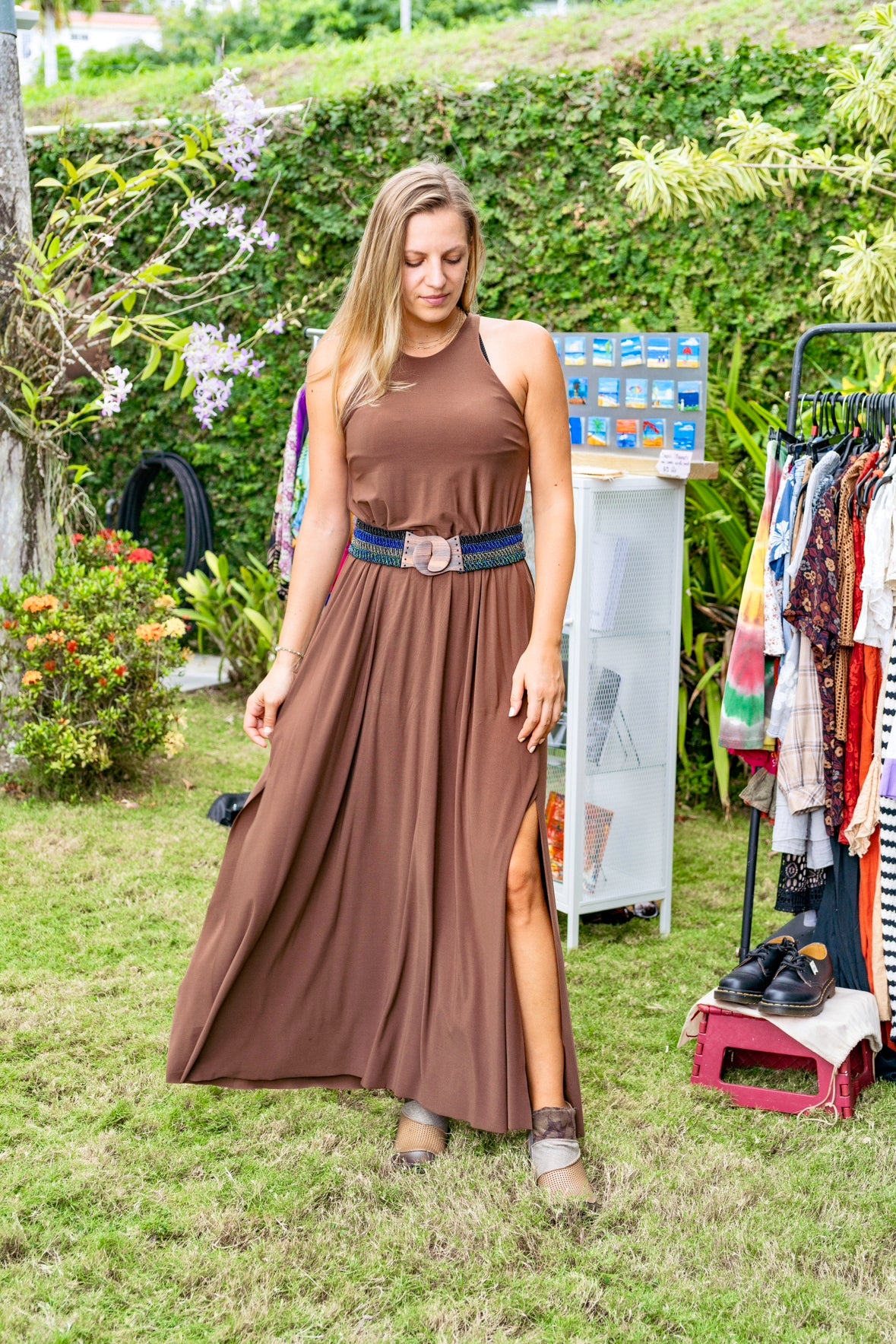 Chocolate Flow Maxi Dress